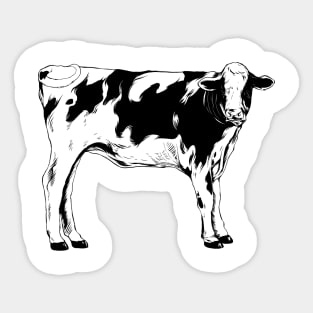 Line drawing - cow Sticker